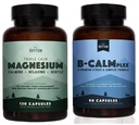 Natural Rhythm Calm Bundle - Triple calma Magnesium 150mg, 120 capsules + B-CALMplex, Única vitamina B Lind, 90 cápsulas