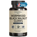 VINATURA Wormwood Black Walnut Clove Capsules - Cleanse, Detox, Intestinal Guard Formula Supplement for Humans, con Wormwood herb, Black Walnut Extract Combination, 60 cápsulas