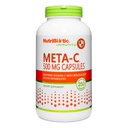 NutriBiotic Meta-C Capsules, 500 mg Spirulina-Bound Vitamin C, 250 Conteo Silencioso amortiguado con Calcio, Bioflavonoides biológicamente activas " Lemon Bioflavonoids
