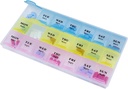 Organizador semanal de píldoras - 21 días Pill Planners for Pills Vitaminas y Medicamentos, 3 cajas de recordatorio de medicamentos diarios, fácil de leer " Travel Friendly
