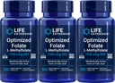 Ampliación de vida Folate optimizado 1700 mcg DFE, 100 Tablets vegetarianos (Pack of 3)