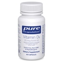 Encapsulaciones puras Vitamina D3 125 mcg (5,000 UI) - Suplemento de Bono de Apoyo, Conjunto, Breast, Corazón, Colon y Salud Inmune* - con Vitamina D - 60 cápsulas