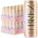 BREZ FLOW Bebida de Mushroom Mane Lion, 48-Pack, no infundada, adaptógenos, alivio, elevación y social, Sparkling Lemon Elderflower Tonic 12 Fl oz