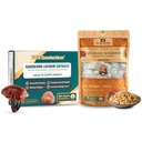 VOS GANOLUCIDUM Combo For Better Health, Daily Immune Boosting Red Reishi Mushroom Capsules (30 Capsules) & Organic Finely Chopped Reishi Mushroom (1.76 Oz), Energy Booster &amp; Perfect In Cooking
