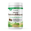 NaturVet Advanced Probiotics & Enzymes Dog Supplement - 70 Soft Chews | Vet Strength PB6 Probiotic - Made in the USA with Globally Sourced Ingredients