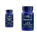 Extensión de vida Optimizada Corazón de folato &amp; Tablas de soporte cerebral y vitamina D3 Hueso, Cerebro &amp; Inmune Salud Softgels - 100 Tabletas, 60 Softgels