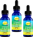 Vitamina Líquida D3 K2 gotas con MCT Oil 5000 IU - Vegan, No Taste, No Odor, No Soy-Free, Gluten Free, Non-GMO, 1000 UI por gota, Boost Energy & Immune System (3 Pack)