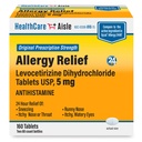 HealthCareAisle Allergy Relief - Levocetirizine Dihydrochloride Tablets USP, 5 mg, 160 Tablets, Original Prescription Strength Alergy Medication, 24-Hour Relief, 80 Count (Pack of 2)