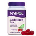 Natrol 5mg Melatonin Gummies, Apoyo al sueño para adultos, Suplementos de Melatonina para dormir, 140 Gummies de sabor a fresa, 70 Day Supply
