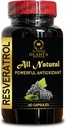 RESVERATROL EXTRACT - Defensa del sistema inmunológico, Suplemento de apoyo inmunológico, Antioxidantes con impulsores inmunitarios, Suplementos energéticos para ancianos, cápsulas de apoyo inmune - 1 botella 60 cápsulas