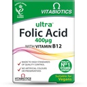 Vitabióticos ácido ultra fólico 400ug con vitamina B12. 60 Tabletas