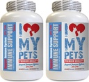 AMO MI PETS LLC Dog Immune Health - PET Immune Support - Dogs and Cats - Booster - Healthy - Turmeric for Dogs Joints - 120 Treats (2 Bottles)