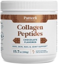 Pattern Wellness Collagen Peptides Powder (Type I " III) - Pelo, uñas, piel y salud conjunta - Grass Fed " Pasture Raised - Hydrolyzed Collagen, Non-GMO, Dairy Free, " Keto - Chocolate (13 Oz)