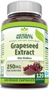 Herbal Secrets Grapeseed Extract Supplement TEN 250 Mg per Serving TEN 120 Veggie Capsules ← Non-GMO ANTE Gluten-Free TEN Made in USA