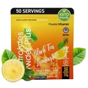 Electrolytes Powder Plus (50 Servings) Black Tea Lemonade Electrolyte Powder Zero Calorie Keto,0 Azúcar, Sin Maltodextrin,1000mg Potasio, 120mg Calcio,120mg Magnesio, Polvo de Hidratación