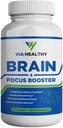 Booster de cerebro y enfoque por vía saludable - Mejorar el enfoque, aumentar la concentración, mejorar la memoria y la claridad, mejora de la mente, extracción de jengibre