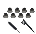Hearing Aid Ear Domes Cleaning Tools Hearing Aid Close Domes for Resound Sure Fit Style RIC RITE and Open Fit BTE Hearing Amplifier with Brush Cleaner(S Size 8PCS)