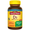 Natural Made Vitamina D3 2000 UI (50 mcg), Suplemento de vitamina D para el Hueso, Dientes, Musculo y Apoyo a la Salud Inmunitaria, 220 Tabletas, 220 Day Supply