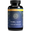 Primal Harvest Primal Apoyo al sueño Suplemento para adultos con Melatonina, GABA, Valerian Root, L-Tryptophan, Magnesium Bisglycinate Chelate y Chamomile para el sueño profundo descanso