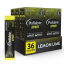 Pedialyte Sport Electrolyte Powder, Fast Hydration con 5 electrolitos clave para el soporte muscular antes, durante, " Después del ejercicio, Lemon Lime, 0.49-oz Packets (36 Conteo)