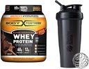 Fortaleza del cuerpo Super Advanced Whey Protein Powder, Chocolate (1.78 lbs) y BlenderBottle Classic Shaker Botella (28 oz), Negro