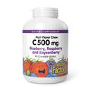Factores naturales, Vitamina C 500 mg para niños, soporta la salud inmune, los huesos, los dientes y las gomas, arándano, arándano y arándano, 90 conde (Pack of 1)