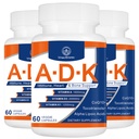 Suplemento de vitaminas ADK 20000 UI - Vitaminas de alta potencia A, D3 y K1 para el corazón, la salud ósea y el apoyo inmunológico Vitamina ADK 180 cápsulas