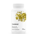 THORNE - Vitamina K - Vitaminas K1 y K2 (como MK-4 y MK-7) Suplemento - Soportes Huesos Fuertes* - Ingredientes estudiados clínicamente - Gluten, lácteos &amp; libre de soya - 60 Servimientos