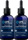Extensión de la vida Melatonina líquida de acción rápida (Citrus-Vanilla), 2 onzas fluidas (Pack of 2)