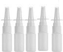 20ML Blanco Empty Plástico Nasal Botellas Pump Sprayer Mist Nose Spray Refillable Botella para aplicaciones de lavado de agua Saline Pack de 5