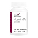Bariatric Advantage Vitamina D3 5.000 UI - Bariatric Vitamina D Capsules - Water-Miscible - Bone Strength Support* - Easy Swallow Capsule - 180 Count