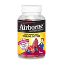Airborne 750mg Vitamina C Gummies Para adultos, Immune Support Suplemento con potentes antioxidantes Vitaminas A C &amp; E - 63 Gummies, Blueberry Pomegranate Flavor