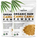 Círculo de la Tierra Orgánica Camu Camu Powder – Orgánica de Berry con Antioxidantes de Vitamina C Natural – Vegan, Kosher, Superalimentos no GMO para la Inmunidad y Energía – 3oz (Pack of 2)