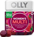 OLLY Gummy multivitamina de las mujeres, vitaminas A, D, C, E, Biotina, Ácido fólico, Vitamina Chewable de Adulto, Sabor de Berry, fuente de 45 días - 90 Cuenta