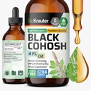 BIO KRAUTER Black Cohosh Tincture - Vegan Black Cohosh Suplementos Mujeres Apoyo - Alcohol y Azúcar Gratis - 4 Fl.Oz.