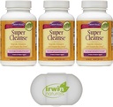 Naturaleza Secreto Super Cleanse Extra Strength Toxin Detox &amp; Gentle Elimination Total Body Cleanse, Digestive & Colon Health Support, 3 Packs de 100 Tablets, con un caso de pila