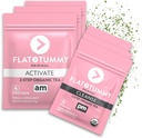 Plano Tummy Detox Tea (4 Programa de Semana) – 2-Step Detox Tea to Boost Energy " Reducir Bloating* - All Natural Detox Cleanse w/Green Tea, Lemon Balm, Dandelion, Fennel, " Más - Apoyo a la Digestión (3 Pack)