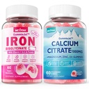 Calcio Citrate 1000mg Gummies rellenos + Iron Bisglycinate 26mg