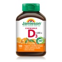Jamieson Natural Tangy Orange Chewable Vitamina D 1000IU 100 tabletas