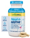 HEAL-N-SOOTHE Joint Support Supplements - Proteolytic Enzymes like Bromelain & Papain, with Boswellia, Turmeric " Ginger- Promotes Protein Digestive Function " Body Defense Wellness- 60 Count (1 Pack)