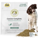 Orgánicas Wholistic Pet Orgánicas Canine Completa - Pólvora Multivitamínica Perro - 2 Lb - Vitaminas y suplementos diarios para alimentos caseros - Sistema de inmune, Esquía, Carne &amp; Salud general - Pequeña y Gran Gancho