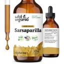 Wild &amp; Organic Sarsaparilla Root Tintura - Asistencia general - Suplemento de Extracto de Sarsaparilla - Vegan, Azúcar &amp; Liquid Drops sin alcohol - 4 fl oz