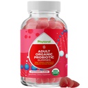 Gut Probióticos saludables para adultos - Probióticos orgánicos para manicomios de salud Gut Alivio de estómago y apoyo inmunológico - Salud digestiva Gummies probióticas para mujeres y hombres - 5 millones CFU