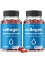 NutraChamps Collagen Boosting Gummies, Collagen Booster Gummy for Natural Collagen Production, Vegan Pectin Supplements Chews for Women &amp; Men, 60 Peach Gummies (Pack of 2)