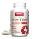 Fórmulas de trituración extra Metil Folate 400 mcg, Suplemento dietético para soporte de salud cardiovascular y neurológica, 60 cápsulas de verduras, 60 días de suministro