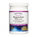 Factores naturales Stress-Relax Nighttime Magnesium Bisglycinate - Supports Sleep & Relaxation* - with Melatonin, L-Theanine &amp; GABA - Tropical Flavor - 4.23 oz