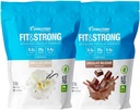 Evolution Advance Nutrition Fit & Strong - Pure Whey Protein Powder with BCAA, Natural Flavor – 2 Libras (Vanilla) + Fit & Strong- Pure Whey Protein Powder with BCAA – 2 Libras (Chocolate)
