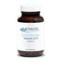 Mantenimiento metabólico Vitamina D3 5000 UI - Absorción Superior Vitamina D3 &amp; Vitamina C - Extra Strength Bone, Immune, Mood + Cardiovascular Support Suplemento, No Fillers (90 cápsulas de Softgel)