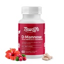 NewLife Naturals D-Mannose Capsules ¦ w/Cranberry and Hibiscus Extracts ← Natural Urinary Tract Health Supplement  1400mg Pure Veggie Powder ← 60 Veggie Capsules