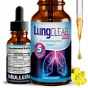 Suplemento de apoyo pulmonar con extracto de hoja de muleina silvestre para los pulmones y el apoyo de socorro de mucosidad - 2 Fl oz